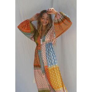 Jens Pirate Booty Daydream Patchwork Manon Kimono Balloon Sleeve Size Small/PS